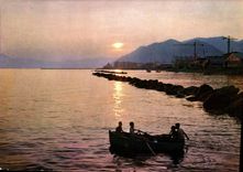 CPM La Mediterranee Promenade en mer au soleil couchent 