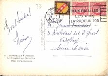 CPM Bordeaux Gironde Monument des place des Quinconces 