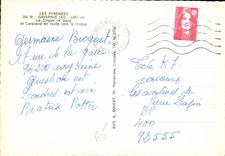 CPM Les Pyrenees Gavarnie Le Cirque le Gave et Caravane en route vers le Cirque 