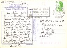 CPM Cote Aquitaine Bassin d'Arcachon Andernos les Bains Gironde la Plage et l'Eglise Saint Eloi  