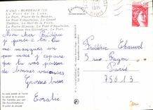 CPM Bordeaux le Port de la Lune le Port Place de la Bourse le Pont d'Aquitaine le Grand Theatre le H