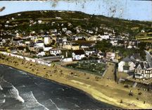 CPM Blonville sur Mer Calvados Vue aerienne la Plage le Golf ministure les Villas 