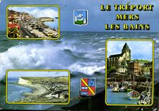 CPM Le Treport Mers le quai Francois I Vue generale l'Eglise Saint Jacques 