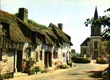 CPM Couleurs et Lumiere de France la luxuriante Normandie Chaumieres Normandes 