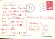 CPM Caen Calvados L'Eglise Saint Pierre L'Abbaye aux hommes et Hotel de Ville L'Eglise de la Trinite