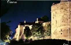 CPM Caen Calvados les remparts du chateau illumines 