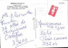 CPM Bordeaux Gironde de gauche a droite la Cathedrale la Grosse Cloche au front l'Hotel de Ville les