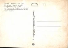 CPM Bordeaux le Grand Theatre la nuit 