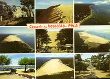 CPM Le Moulleau le Pyla l'Eglise du Moulleau la Dune du Pyla la Jetee du Moulleau L'Avenue Notre Dam