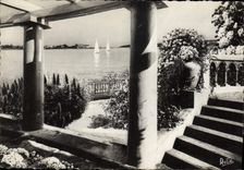 CPA la Cote d'Azur Cannes Jardins fleuris et le Palm Beach 