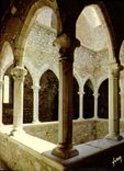 CPA Abbaye de Notre Dame de Lerins Ile Saint Honorat Cannes Alpes Maritimes le Cloitre Abbatial fort