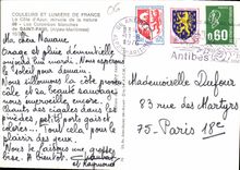 CPA Couleurs et Lumiere de France la Cote d'Azur miracle de la nature les Colombes blanches de Saint
