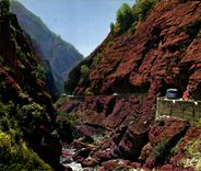 CPA les Alpes Maritimes Gorges du Cians la route de Touet a Beuil Valberg avant la petite Clue 