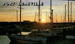 CPM Deauville Calvados Coucher de soleil sur Port Deauville Bateaux