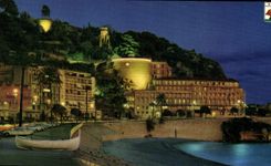 CPM Cote d'Azur French Riviera Nice Alpes Maritimes La Colline du Chateau la nuit 