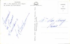 CPM Cannes Vue generale prise depuis les Jardins du Palm Beach 