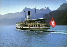 CPM Vierwaldstattersee Urnersee mit Gitschen und Urirotstock Bateau