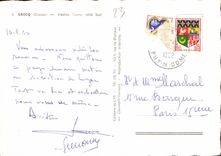 CPM Crocq Creuse Vieilles Tours Cote Sud 