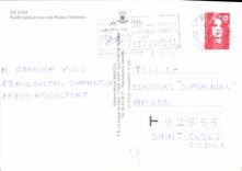 CPM Ile d'Aix Ruelle typique avec ses Roses Tremieres 