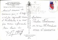 CPM Folklore Maraichin Le Bouquet d'Ajoncs Bois de Cene Vendee Fleaux Battage au fleau devant la bar