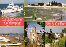 CPM Cote de Lumiere La Tranche sur Mer La Griere Plage Bateau Planche a voile
