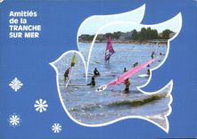 CPM Cote de Lumiere Cote de Fleurs La Tranche sur Mer Planche a voile