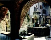 CPM La Cote d'Azur French Riviera Saint Paul de Vence La Fontaine 