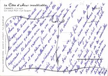 CPM La Cote d'Azur inoubliable Cannes La nuit Le vieux Port Le Suquet 