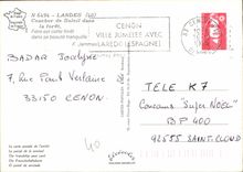 CPM Landes Coucher de Soleil dans la foret