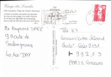 CPM Visage des Landes Cote Aquitaine Plage de l'Ocean Atlantique