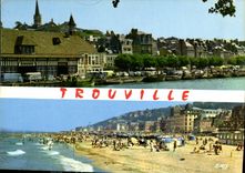 CPM Trouville Calvados Le Port la Plage 
