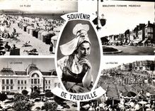 CPM Souvenir de Trouville La plage Boulevard Fernand Moureaux Le casino La piscine