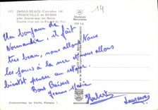 CPM Omaha Beach Calvados Criqueville en Bessin pres Grandcamp les Bains Contre Jour sur la Pointe du