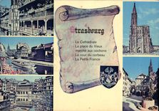 CPM Strasbourg Le portail et la rosace de la Cathedrale 