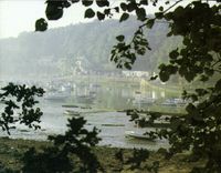 CPM La Bretagne Pittoresque le Port au petit Matin Belon a proximite de Riec sur Belon et Moelan sur