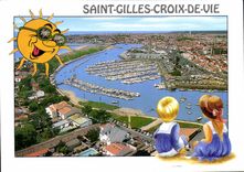 CPM Saint Gilles Croix de Vie Vendee vue generale le Port de Plaisance 