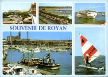 CPM Cote de Beaute Royan Charente Maritime le fron de Mer le Port de Plaisance le Bac le Medocain qu