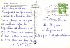 CPM Rochefort le Cours d'Albois avec ses Beaux Jardin au fond l'hopital de la Marine