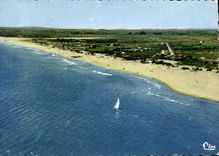 CPM Portiragnes Herault vue aerienne la Plage et le Camping 