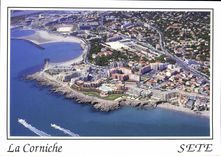 CPM Sete Herault France vue aerienne de la Corniche 