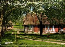 CPA La Normandie Pittoresque Chaumiere normande au printemps 