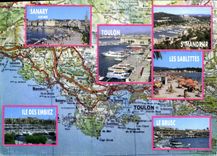 CPM Souvenir de la Cote d'Azur Sanary Toulon St Mandrier Iles des Embiez Le Brusc