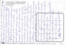 CPA Cote d'Azur French Riviera Vue pittoresque de la Cote d'Azur Le Cap Ferrat