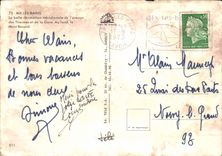 CPM Aix les Bains la belle decoration meridionale de l'avenue des Thermes et de la Gare au fond le M