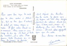 CPM Cote Atlantique Vieil ocean dans tes rivages Flotte comme un ciel ecumant 