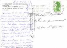 CPM Couleurs et lumiere de France Les Alpes Aix les Bains Savoie le Jet d'eau et la Dent du Chat 