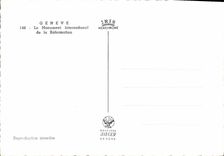 CPM Geneve le Monument International de la Reformation