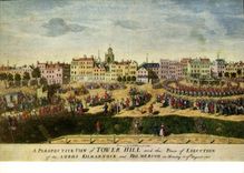 CPM A Perspective view of Tower Hill and the Place of Execution of the Lords Kilmarnock and Balmerin