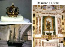 CPM Sanctuaire N D des Miracles Utelle Alpes Mar le choeur la couronne de la Vierge et le batheu rap