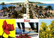 CPM La Cote d'Azur Nice La Promenade des Anglais et le Mont Boron l'Entree du Port 